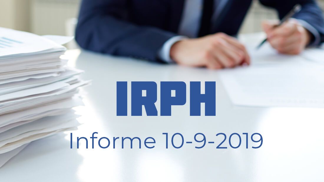 Informe de IRPH + 10 de Septiembre de 2019